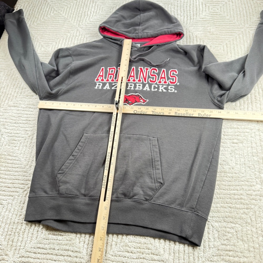 Stadium Athletics Arkansas Razorbacks Hoodie Men XL Gray Hogs SEC NCAA Football - Picture 4 of 8